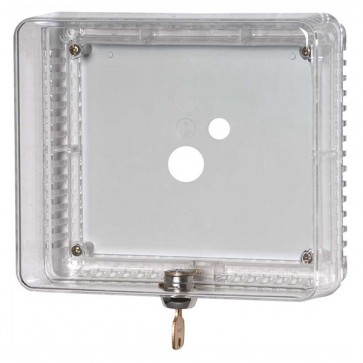 APPROVED VENDOR Universal Thermostat Guard: Plastic, Snap-On, Clear, Ring  Base/Solid Base, 2 Keys